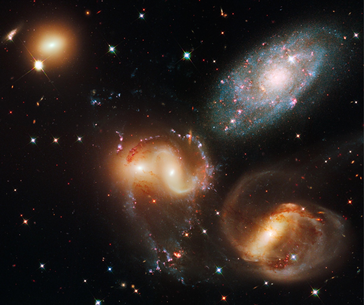 The cluster of galaxies called Stephan's Quintet in the constellation Pegasus