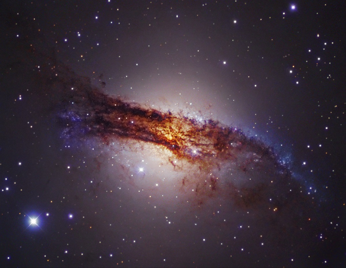 The nebula Centaurus A (NGC 5128) in the constellation Centaur (Centaurus)