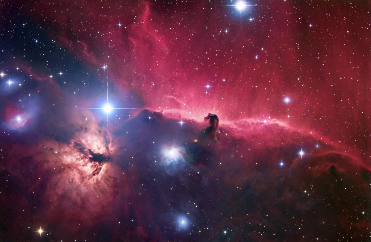 The Horsehead Nebula (also known as Barnard 33) in the constellation Orion