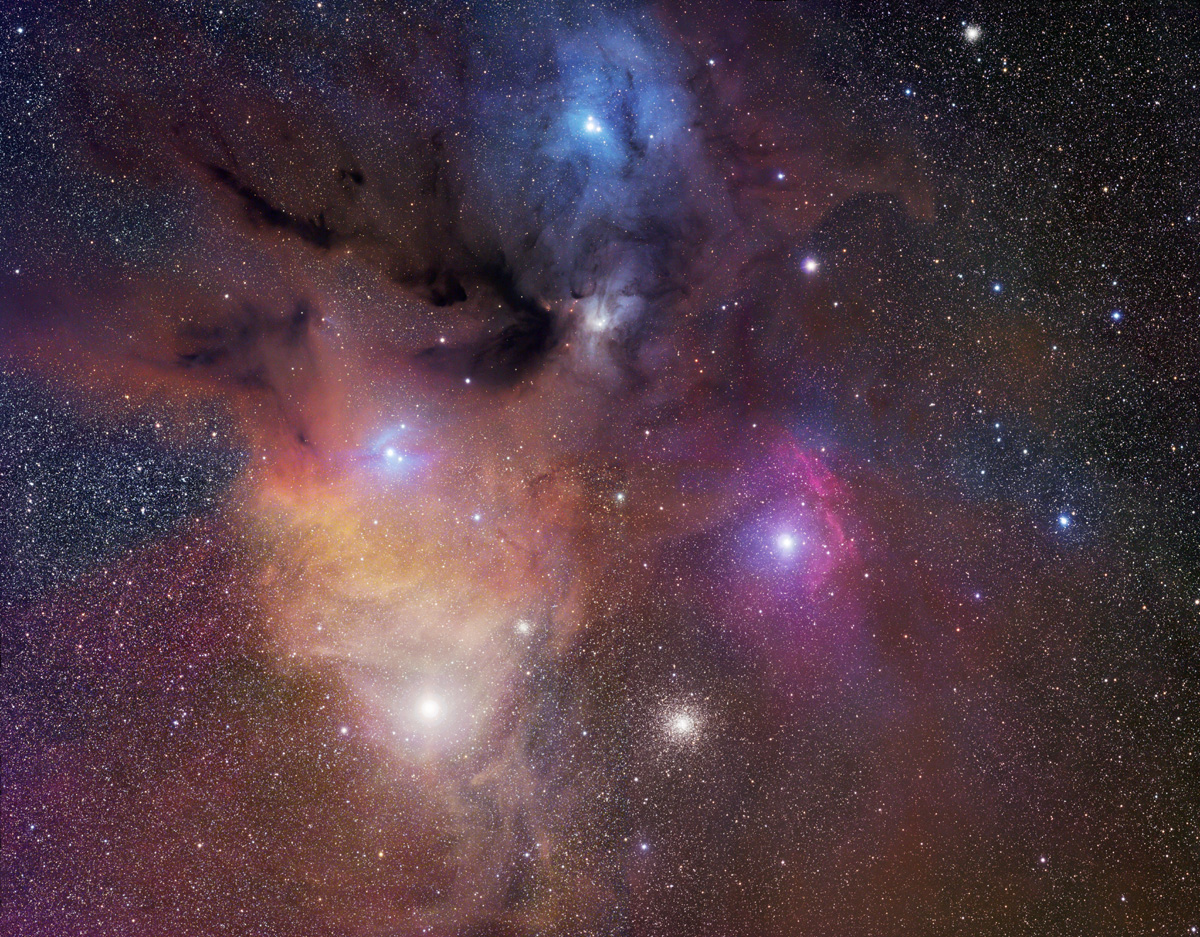 The Rho Ophiuchi Nebula in the constellation Ophiuchus (Serpent Holder)